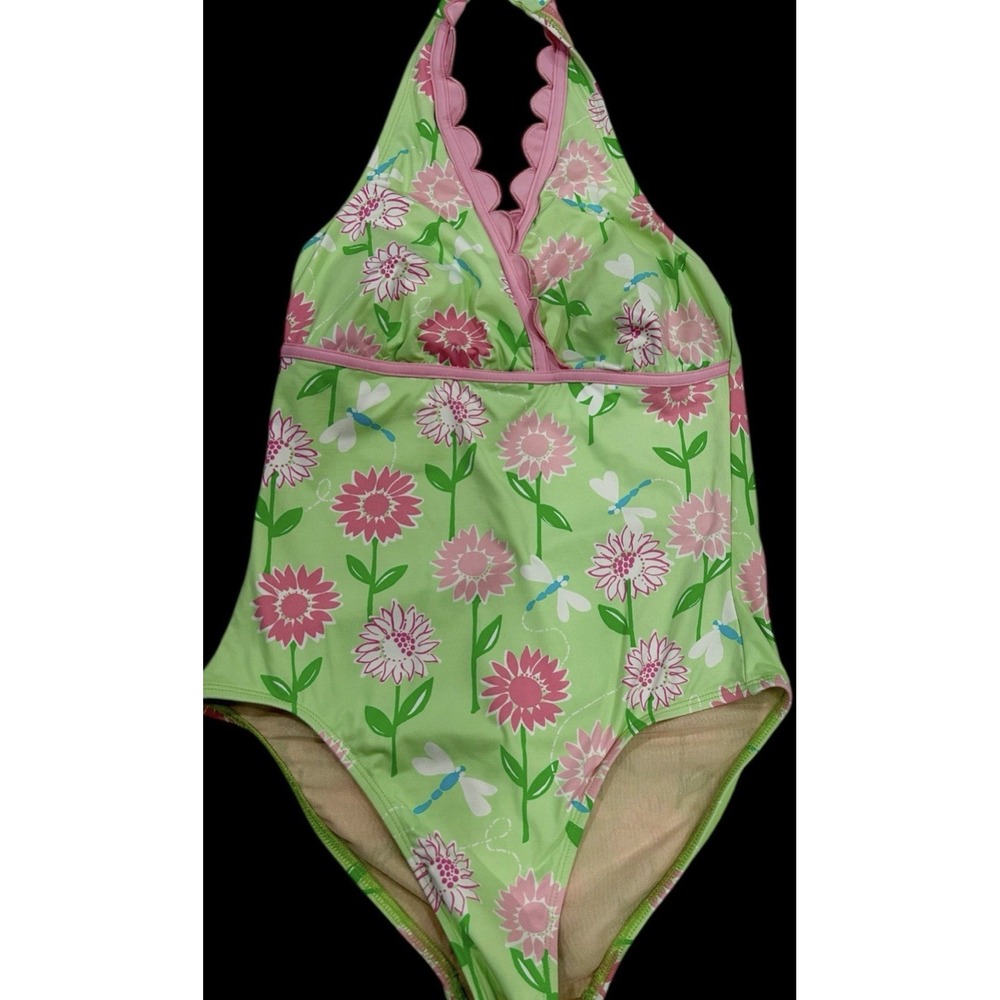 Lilly Pulitzer vintage butterfly/daisy one-piece swimsuit size 0 X small Retro